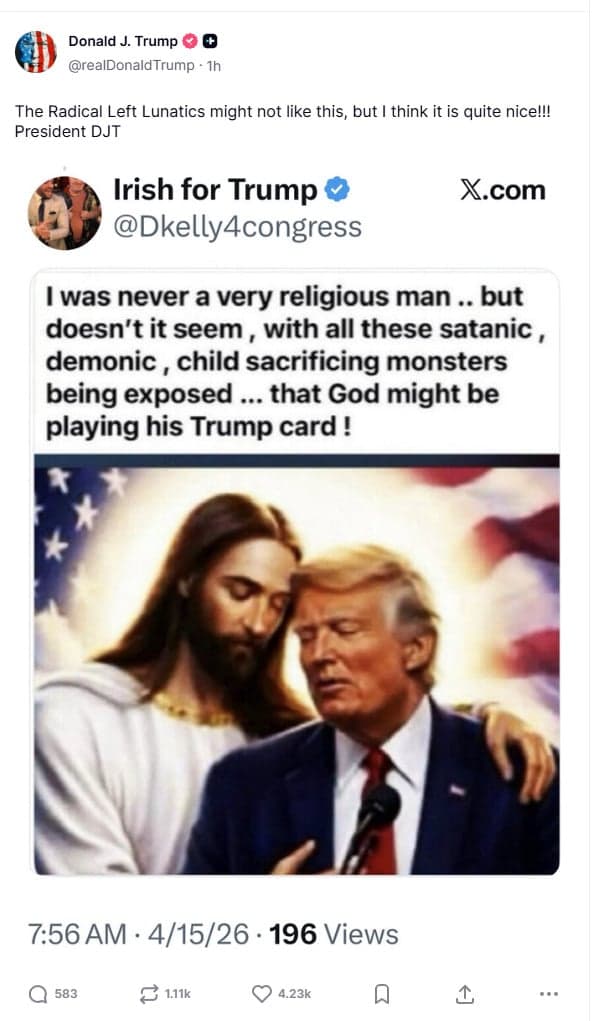 The Messiah of Mar-a-Lago: Trump Unveils New AI Image With Jesus Amid Explosive Blasphemy Row