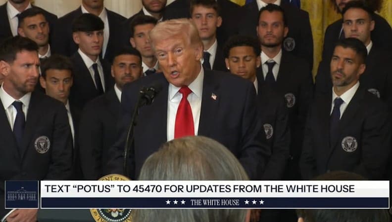 “They’re Running on Fumes”: Trump Confronts Iran Before Honoring Messi and Miami (Video)