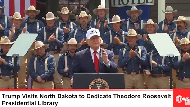 Trump Dedicates Theodore Roosevelt Presidential Library and Rallies Supporters in North Dakota Badlands (Videos)
