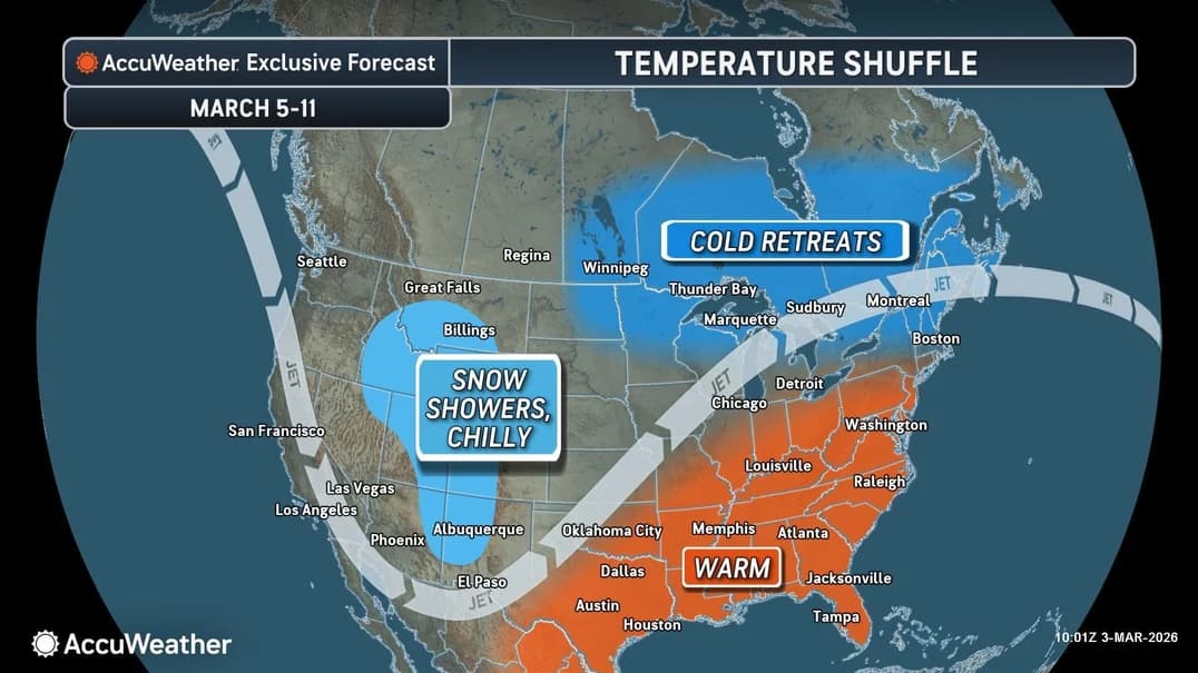 Winter Storm to Disrupt Northeast Travel Before a Dramatic Late-Week Surge in Temperatures (Video)