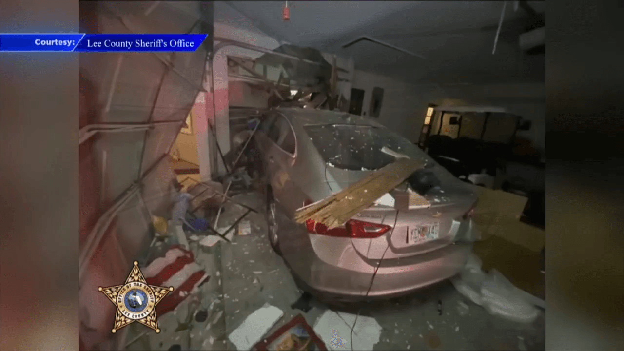 Woman arrested after falling asleep behind wheel, crashing into Fort Myers home