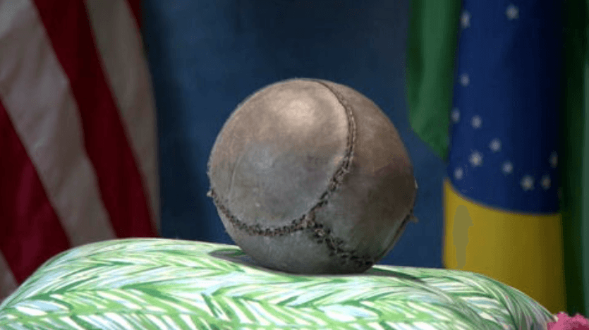 World’s oldest soccer ball on display at Coral Gables Museum in celebration of Scotland vs. Brazil World Cup match