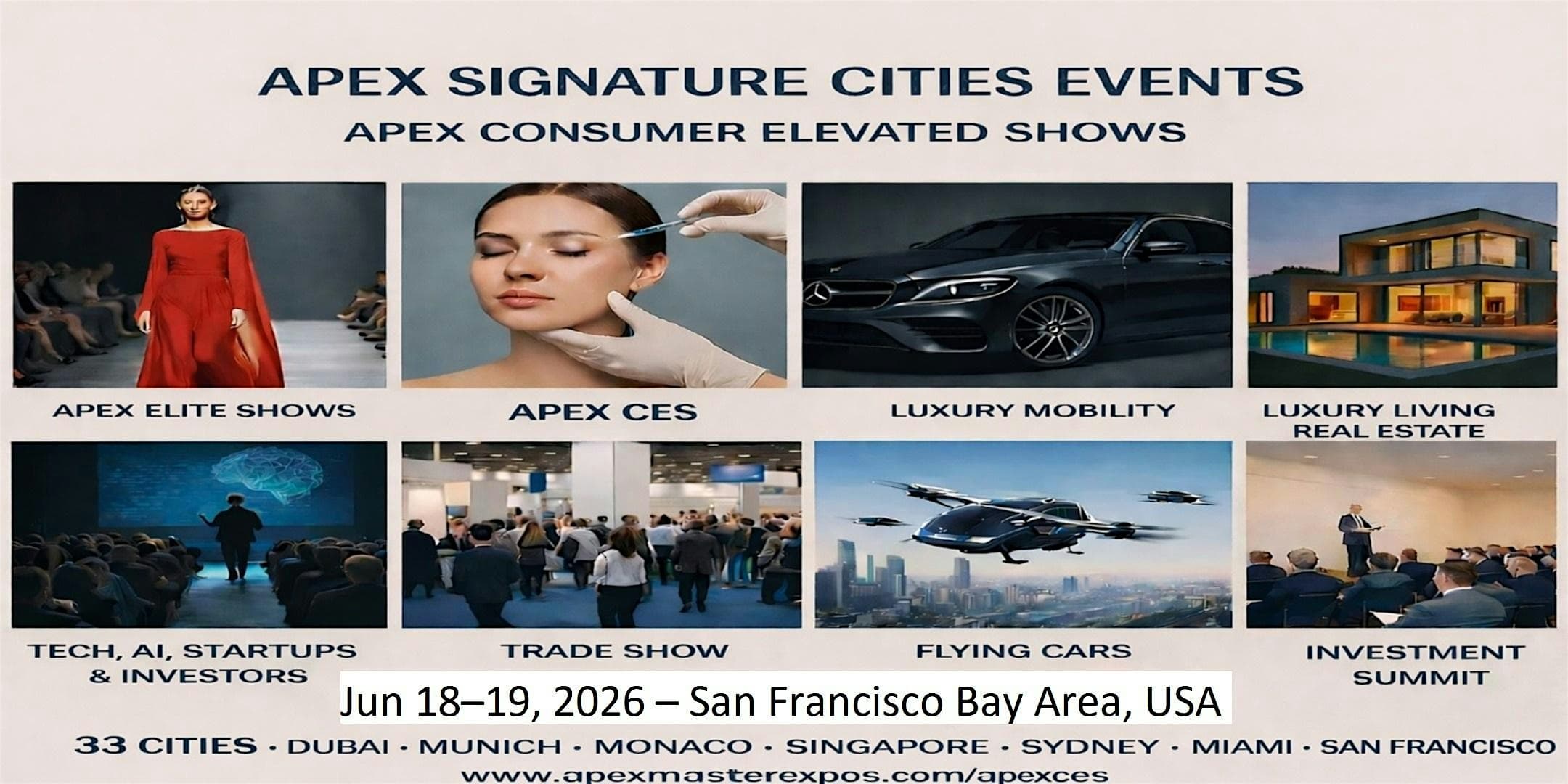 Apex CES – Consumer Elevated Shows in San Francisco Bay Area, USA