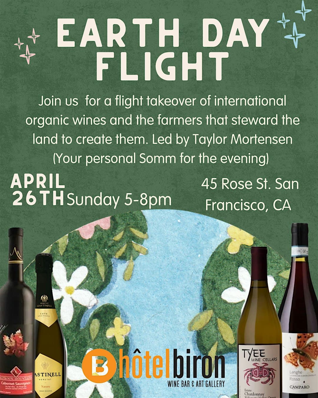 Celebrate Earth Day Wines @ Hotel Biron 4/26