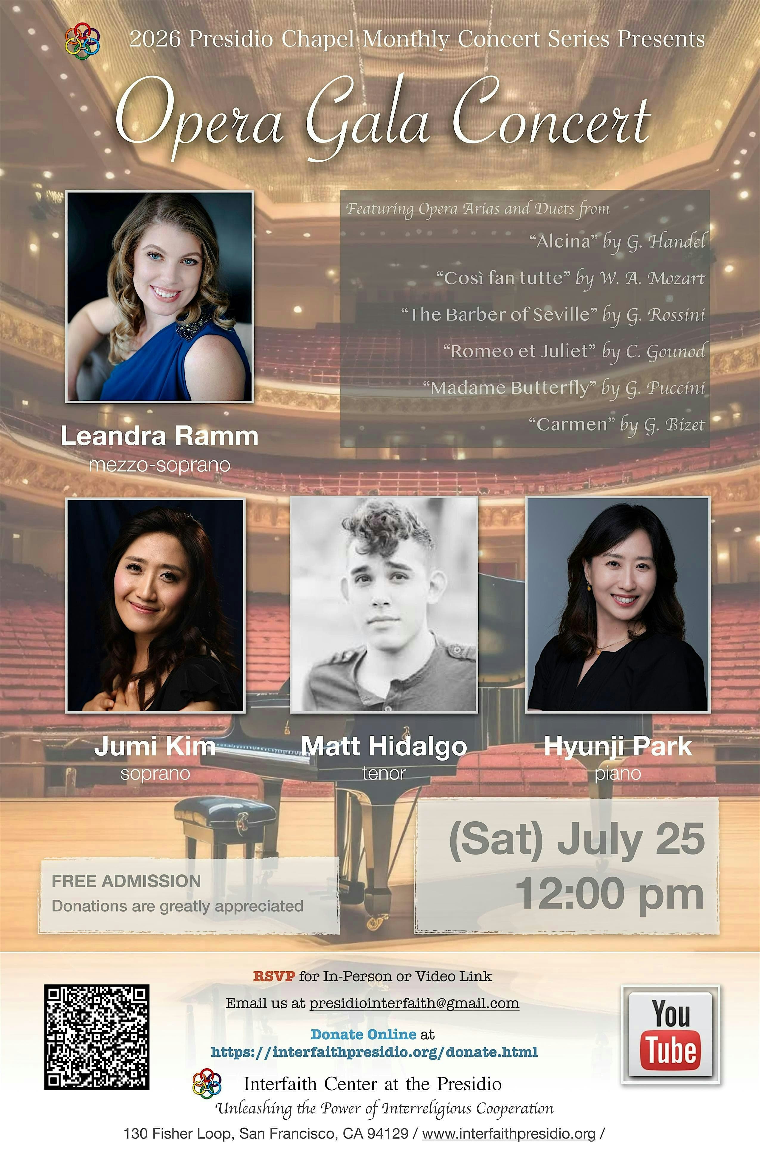 Presidio Chapel Concert Series - Opera Gala Concert